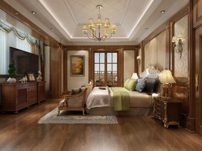 欧式床3D模型下载